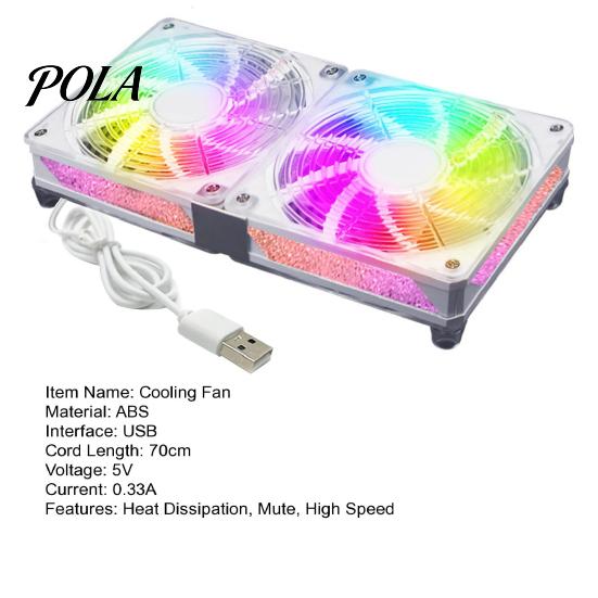 Desktop Cooling Fan USB Computer Mini Single/Dual 1800RPM Mute Heat Dissipation Small Space CPU Cooler Accessories for Android TV Box Router SingleFan
