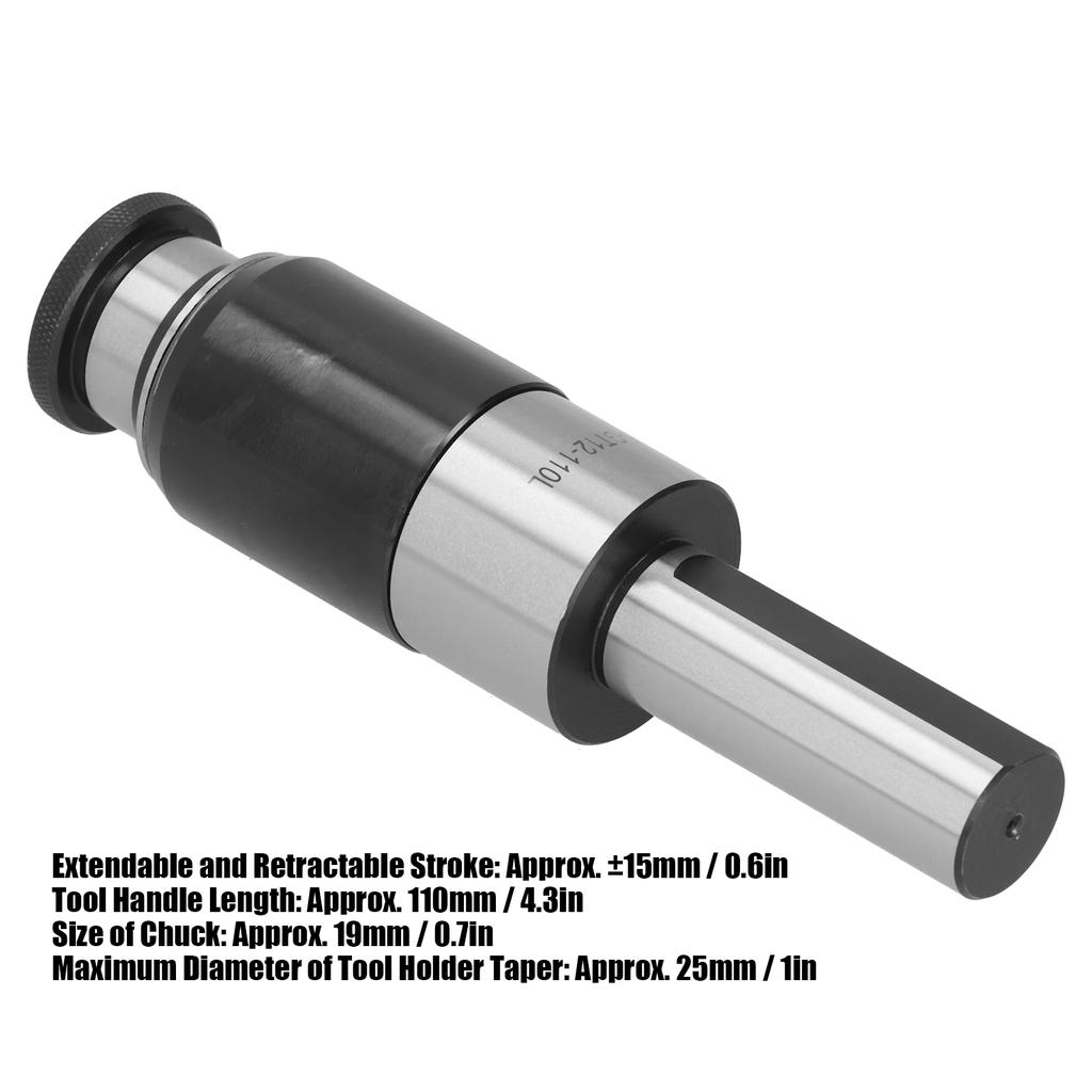 Straight Shank Tapping Tool Collet Chuck Holder Straight Shank Overload Tapping Telescopic Buffer D25‑GT12‑110L