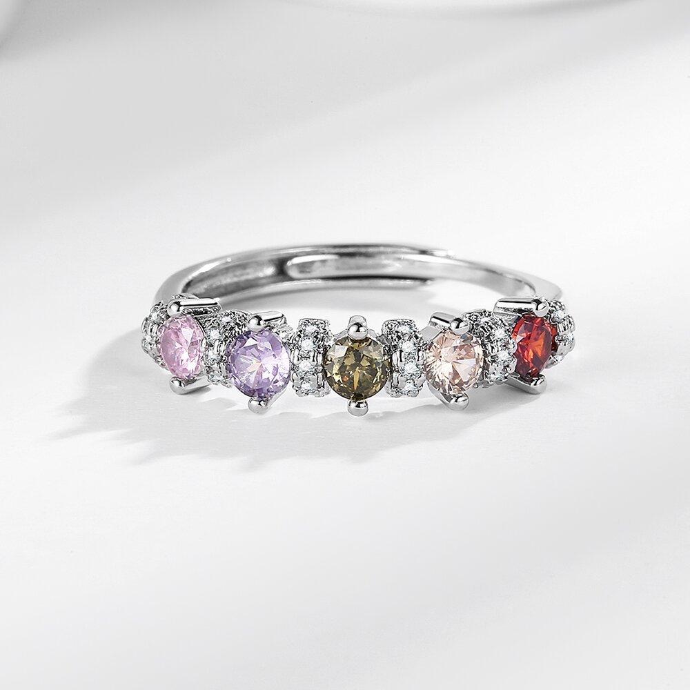 2026 Fashion Trend Zircon Inlaid Light Luxury Small Fresh Ring Women's Jewelry Accessories