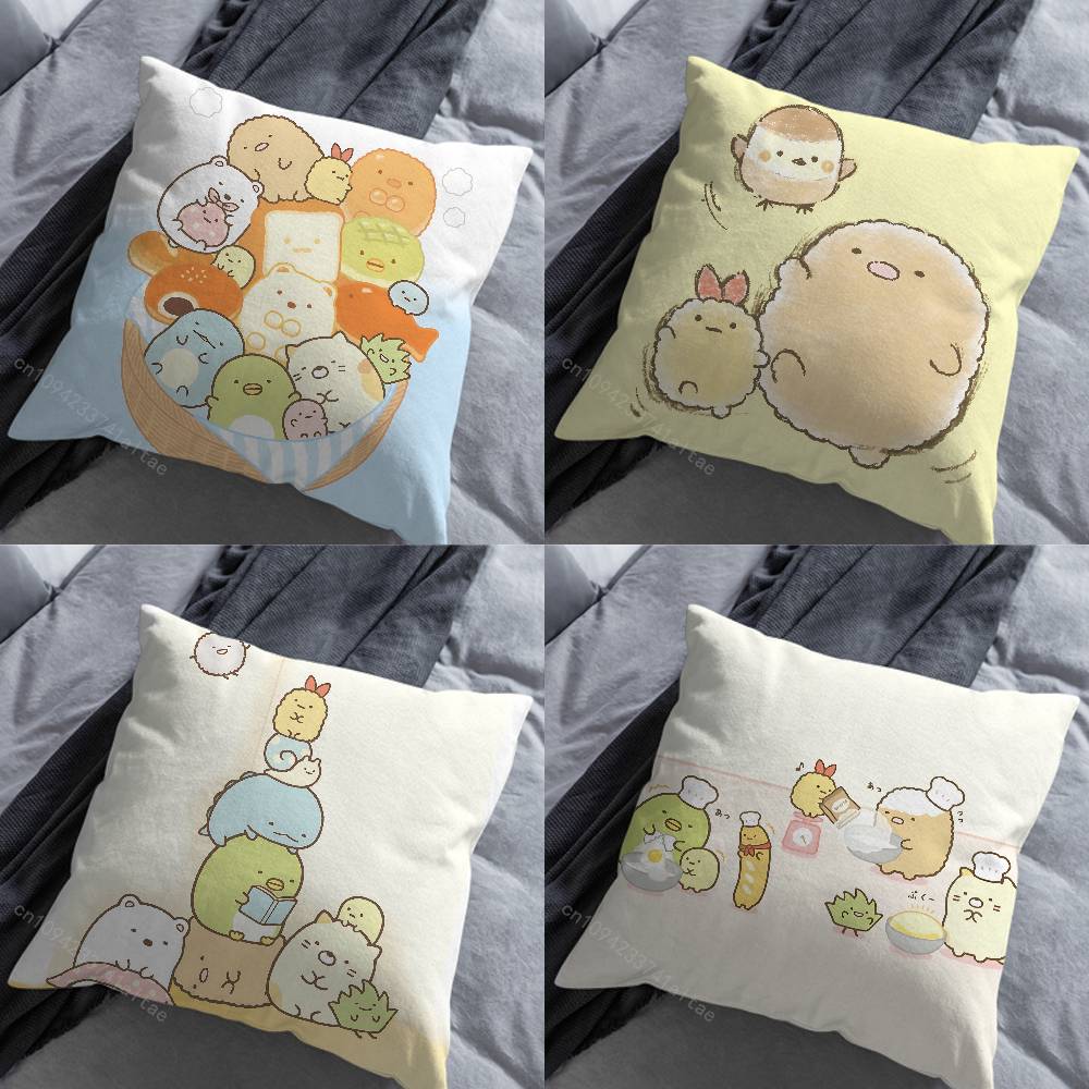 Cute Art SSumikko GGurashi Pillow Case For 30x30cm45x45cm55x55cm For Home Bedroom Decoration And Protector