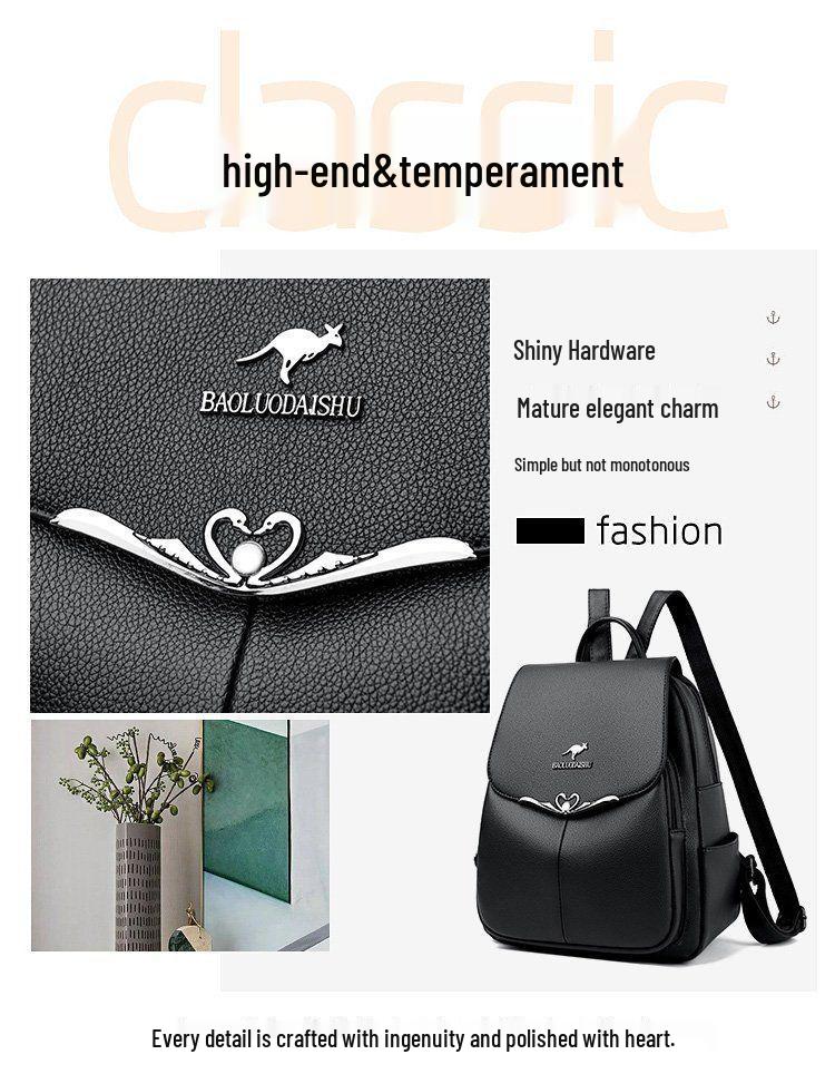 2024 Women's Summer Fashion Travel Backpack: Large Capacity, Stylish Anti-Theft, Light Luxury, All-Match Design