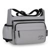 Versatile Crossbody Shoulder Bag with Side Bottle Pocket Multiple Zipper Compartments Casual Nylon Messenger Pack for Men Women Daily Travel