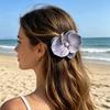 Pince à Cheveux Fille Ornement Perle Imitation Style Chinois Forme Phalaenopsis Pince à Cheveux Prise Stable Pas de Dommage Pince à Cheveux Latérale