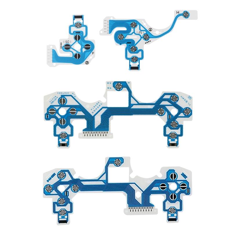10 Pieces Conductive Film Controller Keyboard Flex Cable 030 040 050 Circuit Board Replacement Buttons Tape for