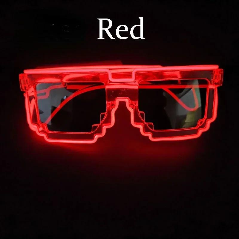 Led Sunglasses for Glow Party Glasses glow in the dark Flashing Mosaic UV400 Eyewear Unisex Gift Toy led luminous glasses