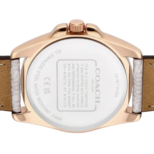 Coach GREYSON 36MM Women's Watch, 14504113, Pink Dial, Stainless Steel, Quartz, Silver