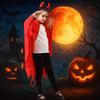 Cosplay Costume Demon Cloak Headband Set Smock Style Party Masquerade Cloth  Children
