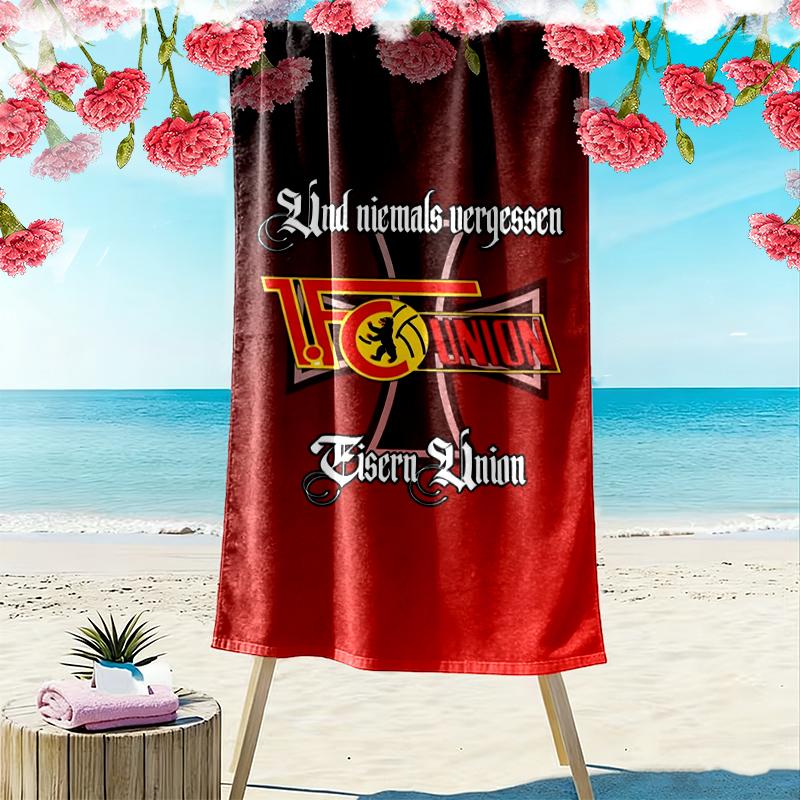 1. FC Union Berlin Strandtuch, Großes Weiches Schnelltrocknendes Handtuch für Strand Camping Schwimmen