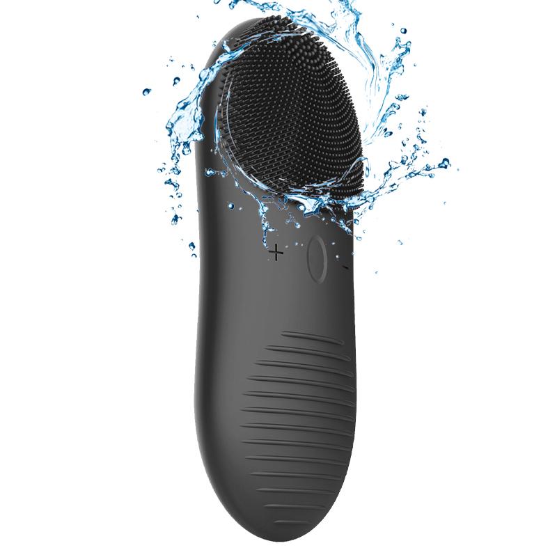 

HQ-A008 Silicone Facial Cleansing Brush Sonic Electric Face Washing Instrument IPX7 Waterproof Facial Cleaner Black