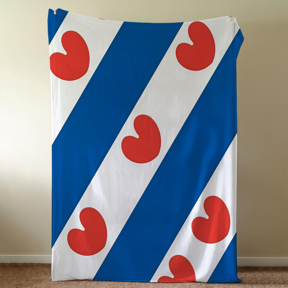 Nation Netherlands Friesland Province Blanket Throw Super Cosy Plush Living Room Sofa Couch Childish Birthday Gifts