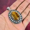 Tiger's Eye 925 Solid Sterling Silver Pendant, Handmade Gemstone Pendant, Gift For Mom Antique Jewelry