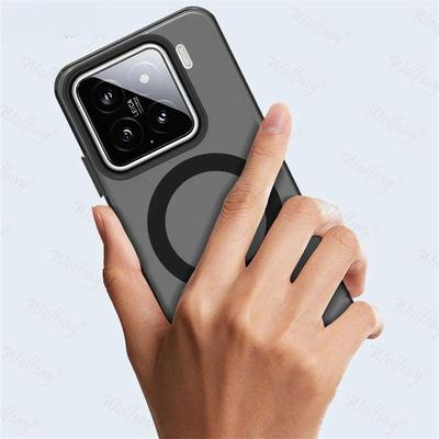 Transparente Handyhülle für Xiaomi 15 Hülle Xiaomi 15 Magnetische Adsorption Kabelloses Laden Rückseite für Xiaomi 15 Hülle 6,36 Zoll