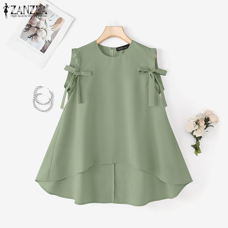 ZANZEA Women Summer Casual Round Neck Loose Sleeveless Tank Tops