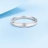 Tezzc Moissanite Wedding Party Ring for Women Men Sterling Silver with Gold Plated Lab Diamond Rings with Certificates