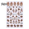 Autumn Manicure Sticker Leaf Nail Art Stickers, Waterproof Fall Maple Leaves Embellishments Decals, Self-Adhesive Stickers for Women and Girls