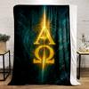 Alpha Omega Symbol bedroom blanket Design printed Flannel blanket for bedroom, living room, sofa, and nap