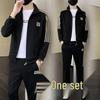 2025 Men's Casual Sports Hoodie and Joggers Set with Three Stripes
