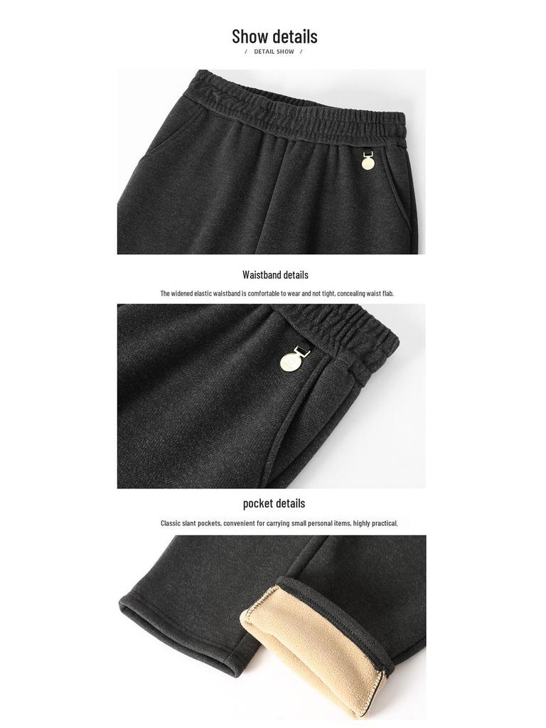 Mamas Winter Fleecegefütterte Petite Hose 2025 - Modische Lässige Lange Hose für Mittelalte und Ältere Frauen