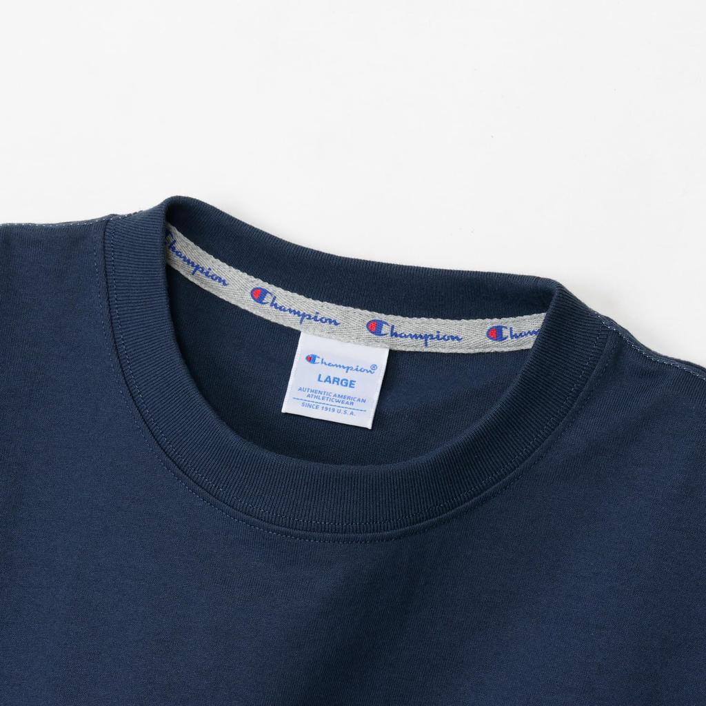 Champion Short Sleeve Crew USA Big Garment T-Shirt, Neck, 100% Cotton, Made, Logo, Patch, Wash, C3-B313-370-L-25SS