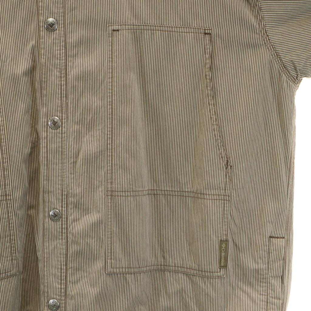 Columbia Striped Pattern Shirt jacket XL Gurege Padded Outdoor Men's Used