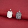 S925 Sterling Silver Heart Sutra Charm Pendant for DIY Beading and Wenwan Buddhist Beads.