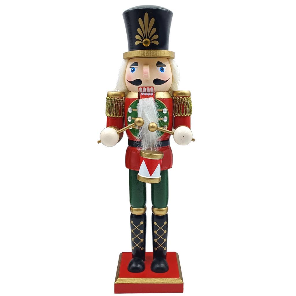 For Factory Direct 30CM Wooden Nutcracker King Soldier Christmas Gift Puppet Ornament Walnut -017