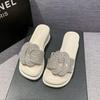 Fashion Open Toe Woman Slippers Sandals Slides On Beach Flat Shoes for Women Top Designs Stylish Korea Style Clappers Wholesale Casual