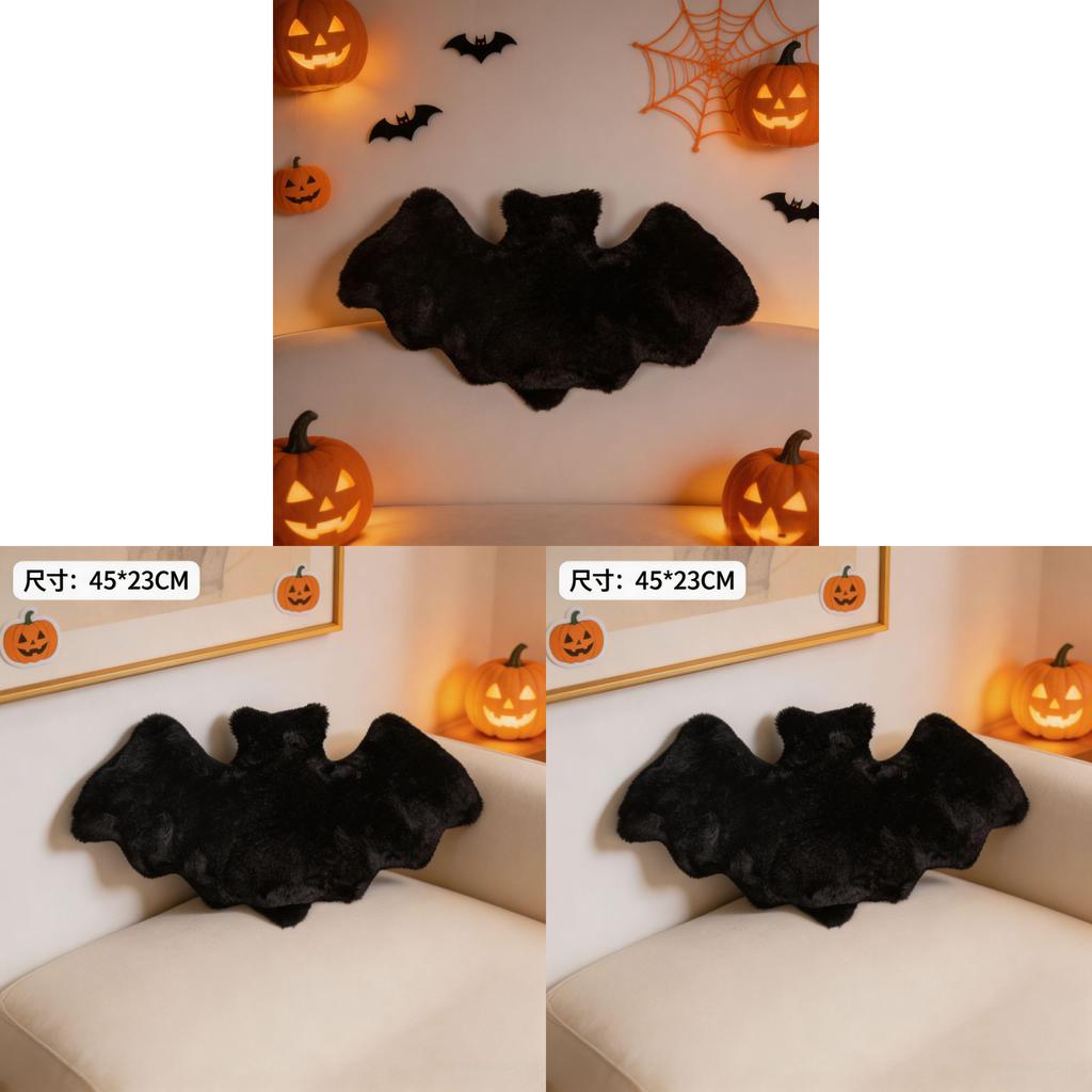 Halloween Bat Throw Pillow With Plush Outer Cover For Festive Home Decor