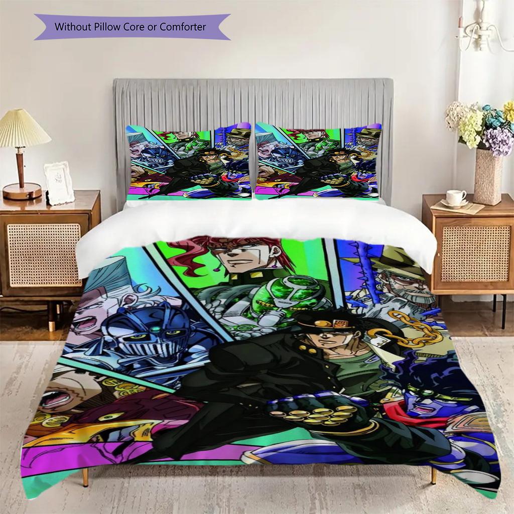 Junk Food Heroes Colorful Gathering Bedding 1 Duvet Cover 2 Pillowcase Without Core Christmas Birthday Gift Soft And Comfortable