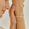 LUNNE Silver Slim Silky Layered Color Bracelet #LSB04