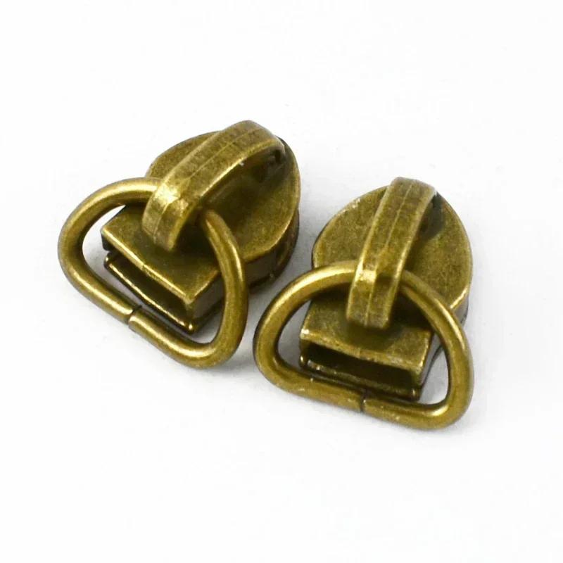 10/20/30Pcs Meetee 5# Zipper Slider for Nylon Zips D Ring Zip Puller Clothes Bag Zippers Head Repair Kit DIY Sewing Accessories