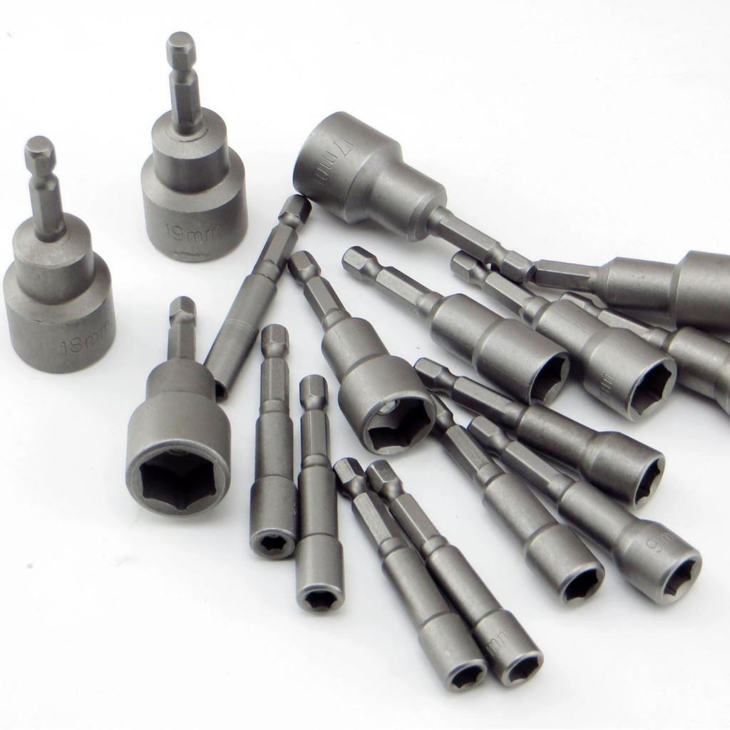 8mm Hexagon Pneumatic Screwdriver Bit for Drill - Extended, Strong Magnetic