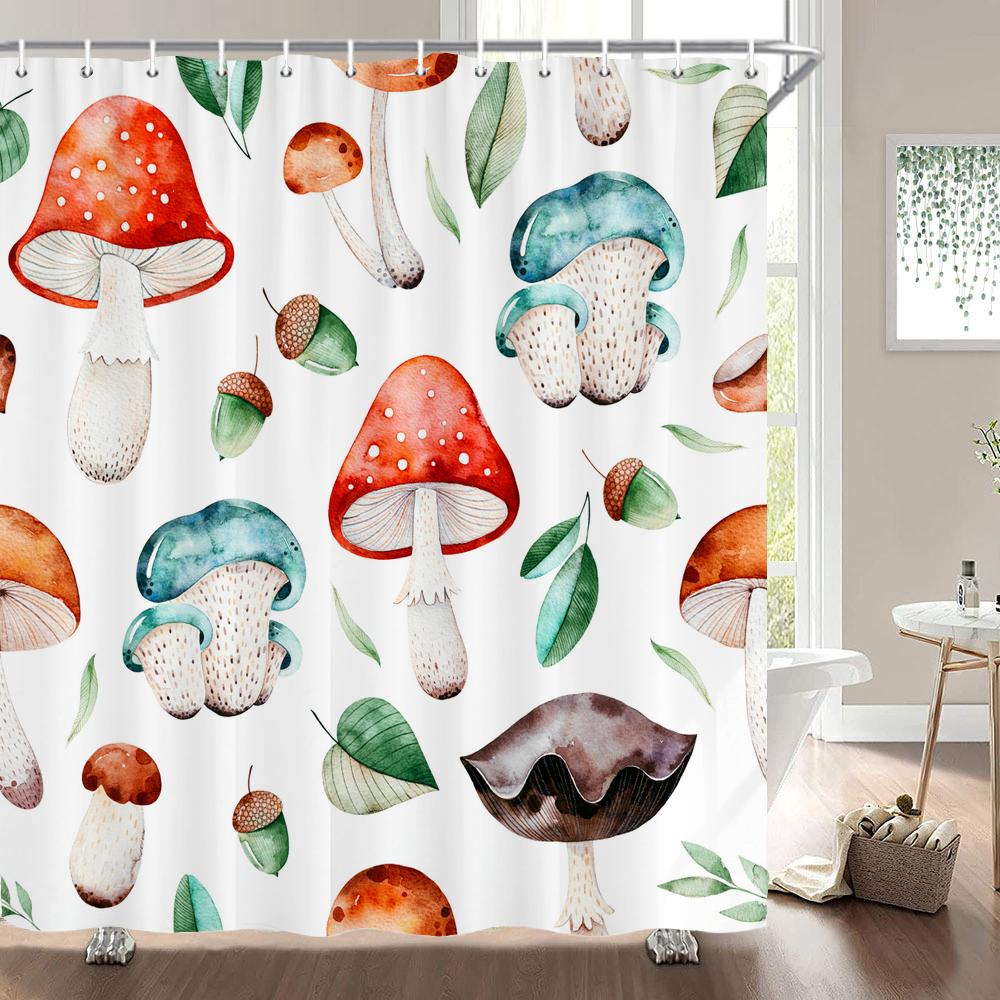 Cartoon Animal Alphabet Shower Curtain Kids ABC Educational Learning Tools Baby Girls Boys Colourful Bath Curtain Bathroom Decor
