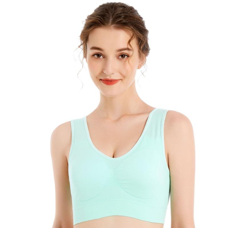 Plus Size Seamless Wireless One Piece Thin Shaping Sports Yoga Bra For Women