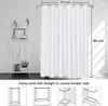 White Fabric Shower Curtain Waterproof Machine Washable Hotel Bathroom Decorative Shower Curtain Multi Size Available