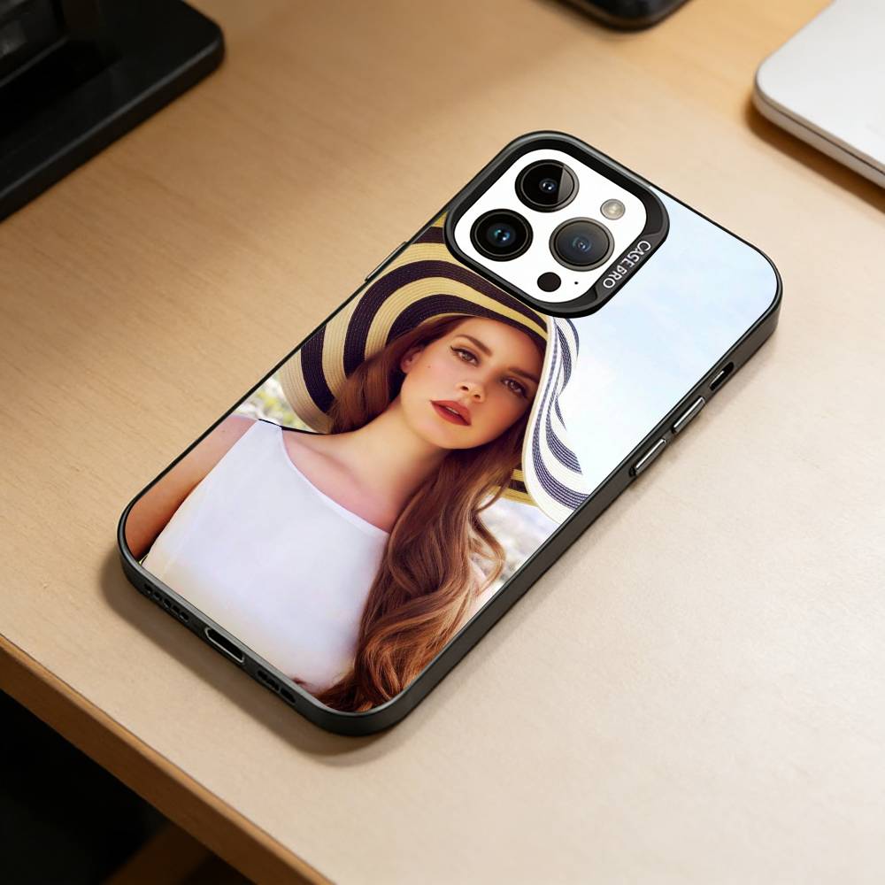 

Lana -DK-Del Rey Phone Case For iPhone 17,16,15,14,13,12,11 Plus,Pro Max,XS,Colored Silver Plated Inside Cover iPhone16e