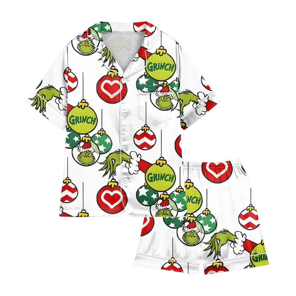 Women's Soft Two-piece Printed Pajama Set Short Sleeved Shorts Set Casual Clothing Set Pajamas