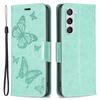 For Samsung Galaxy S25/S24 Phone Case Butterfly Imprinted PU Leather Wallet Cover
