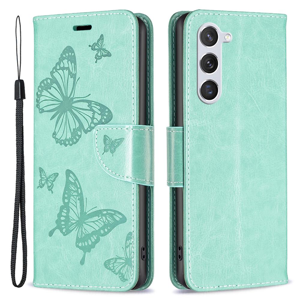 For Samsung Galaxy S25/S24 Phone Case Butterfly Imprinted PU Leather Wallet Cover