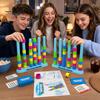 Color Ring Stacking Game 1/2 Sets Matching Challenge Game, Fast Pattern Family Board Kids Logic Puzzle for & Adults, Birthday Easter Christmas