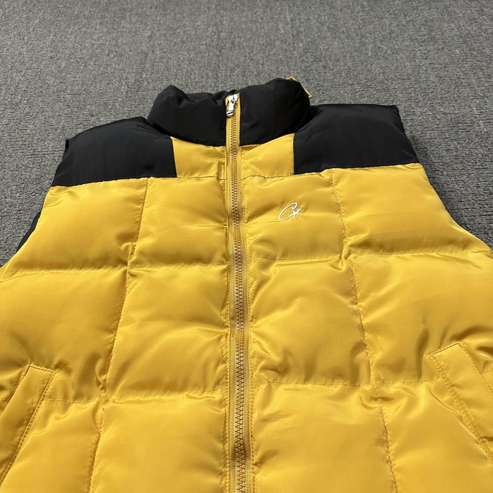 Unisex Trendy Color-Block Embroidered Down Vest