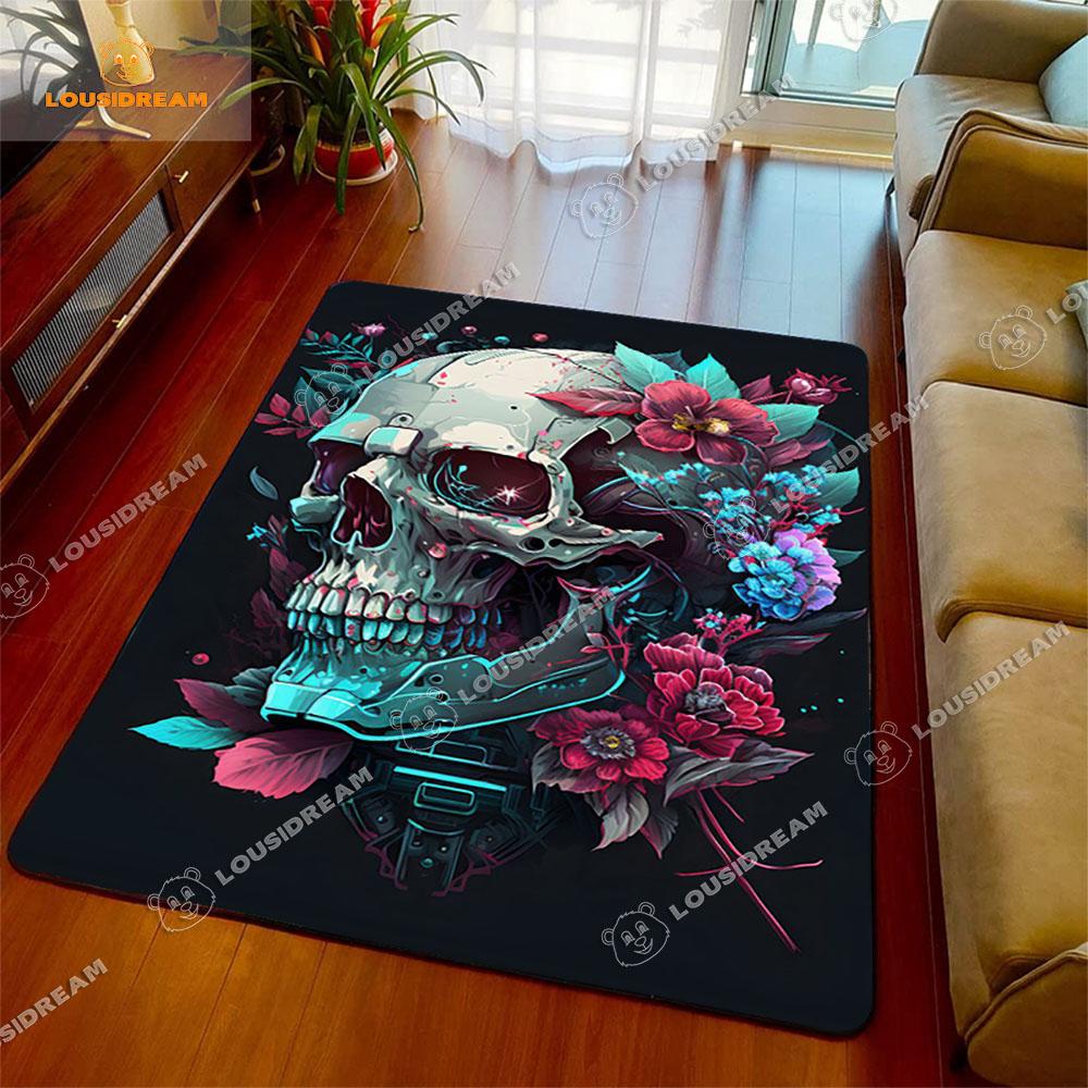 

Ковер с черепом и цветами для любителей моды Коврик Art of Death