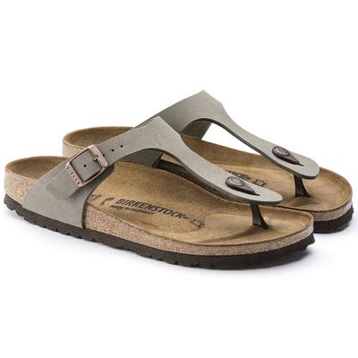 Damen Zehentrenner Gizeh Stone Birko-Flor schmal für schmale Füße grau (0043393)