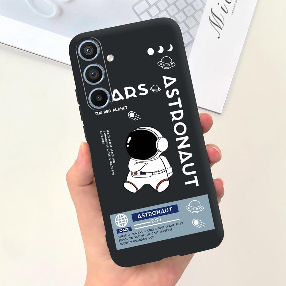 Soft Silicone Cases For Samsung Galaxy A54 5G A53 5G Case Samsung A23 4G 5G A12 A125F Bumper Shell Black Cat Stylish Coques Etui