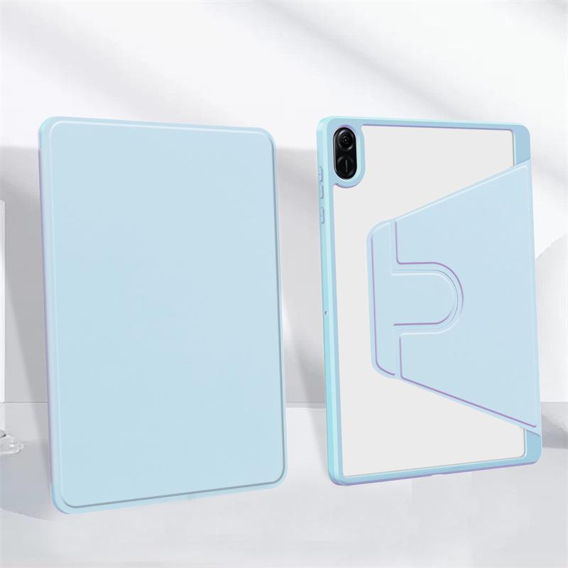 Honor X8A 11" Ultratenké pouzdro s koženým otočným stojánkem odolné proti pádům s plným akrylovým krytím