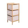 Bamboo Storage Rack Saving 3 Drawer Space-Efficient Design