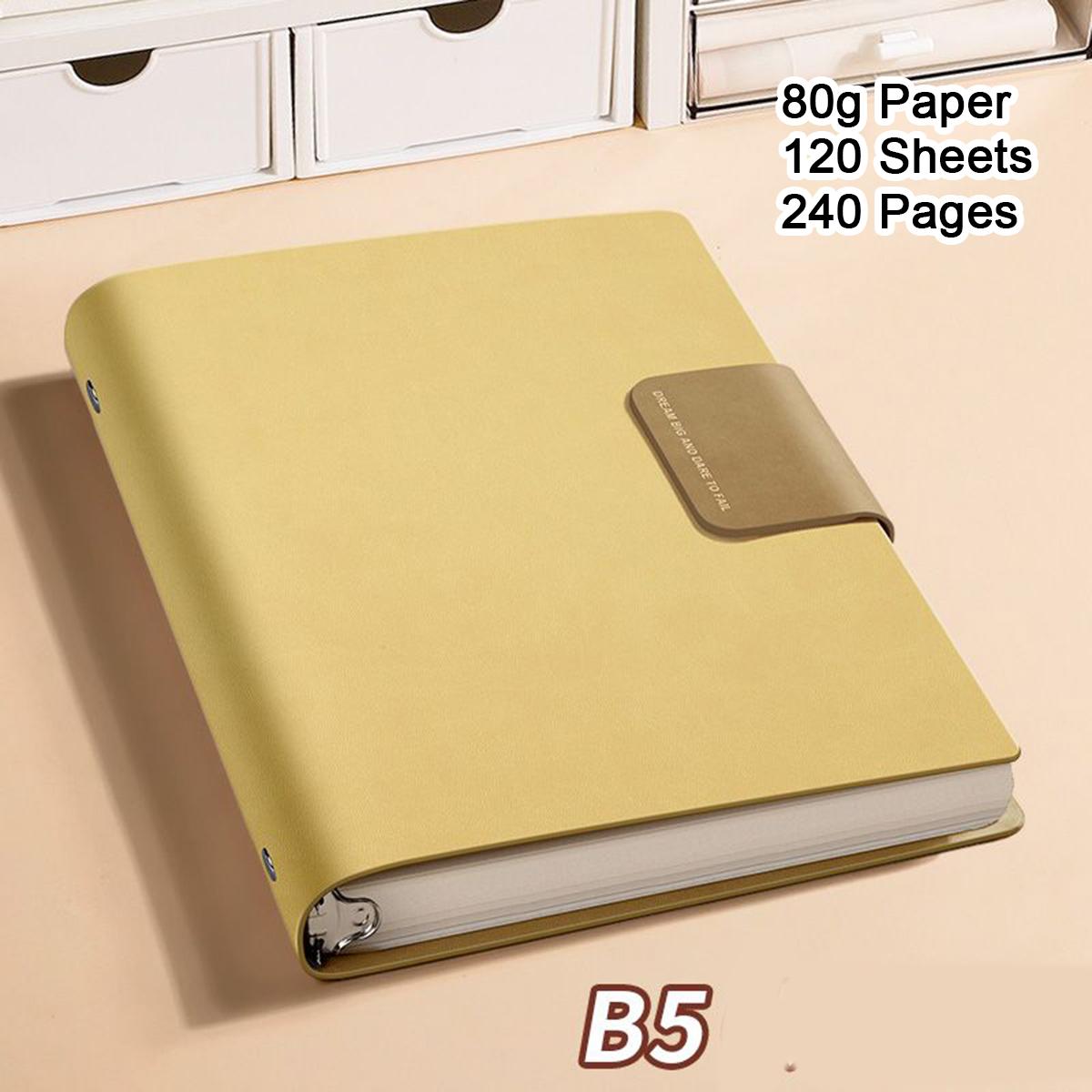 

Тетрадь для студентов, кожаная, с застежкой формата А4/В5, деловой блокнот с отрывными листами, ежедневник, журнал для записей рабочих совещаний, журнал путевых листов, 120 листов B5