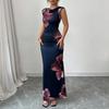 Women's Summer Bodycon Maxi Dress Sleeveless Print Sheath Party Evening Formal Dress