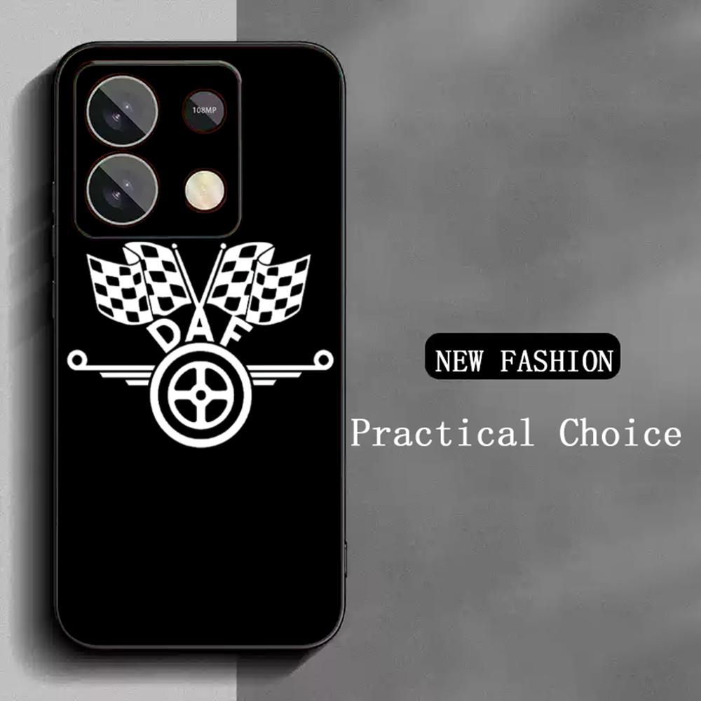 Daf Logo Cool Car Fashion Design Phone Case For Redmi Note 14 13 12 11 Pro Plus S 5G 14C A3 Soft Black Phone Cover