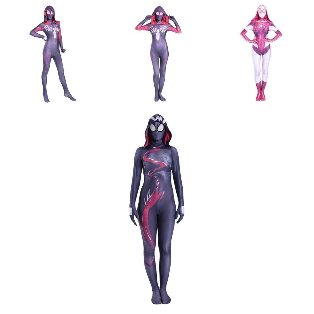 Stilvolles Spider Gwen Stacy Kostüm für Frauen mit einzigartigem Spider-Man-Design für Halloween